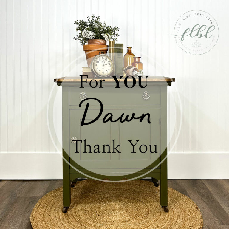 Refurbished Antique Washstand Olive Green