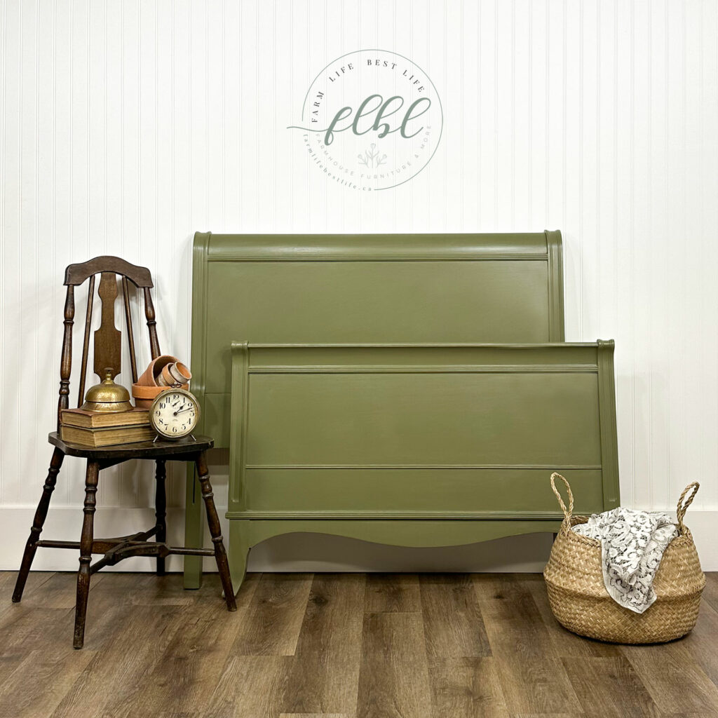 Olive Green Vintage Bedroom Suite Twin Bed