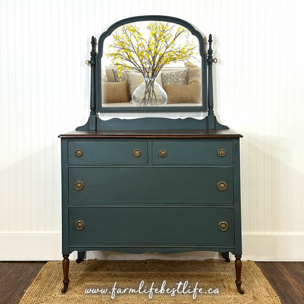 Teal Blue Farmhouse Dresser